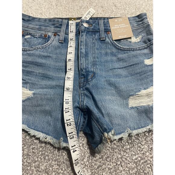 NWT Madewell Women's Size 26 Relaxed Denim Shorts Renfield Wash - Picture 3 of 6